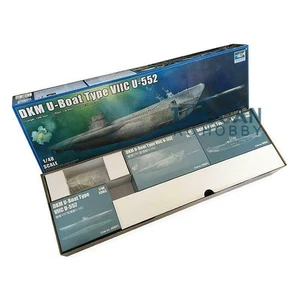 US Stock Trumpeter 1/48 06801 DE DKM U-Boat VIIC U-552 Submarine Static Warship - Picture 1 of 4