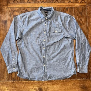 Todd Snyder Shirt Mens XL Blue Chambray Long Sleeve Button Down - Picture 1 of 7