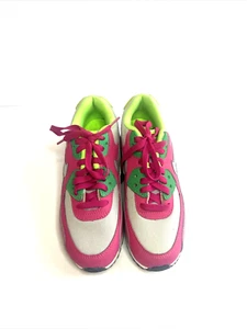 Nike Air Max 90 Wolf Gray Flash Lime Sneakers Shoes GS Size 4 Youth - Picture 1 of 20