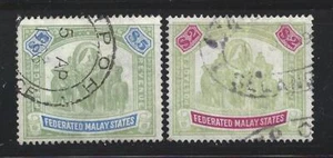 1900 FEDERATED MALAY STATES - SG n. 24/25 2 values USED - Picture 1 of 1