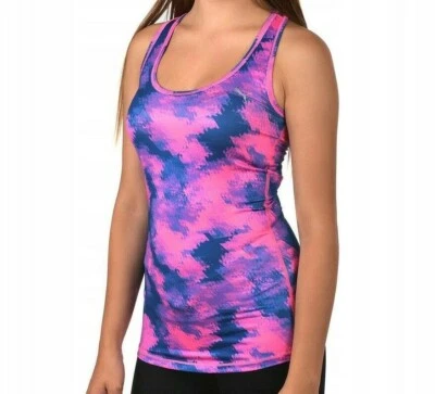 Puma Women's  Essential Graphic Layer Tank Top, Pink, Purple & Blue with stretch - Image 1 of 4