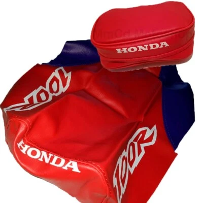 🟣 Funda de asiento Honda XR 100 xr100 XR100R 96 bolsa guardabarros cuero sintético púrpura Foto 1 de 4