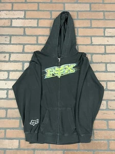 Fox Racing Hoodie Full Zip Kids XL Black/Green - Picture 1 of 5