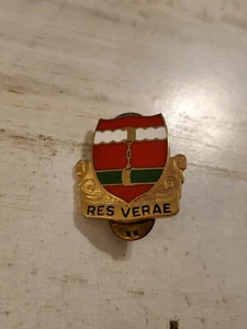Ejército de los Estados Unidos 205º Regimiento Unidad Cresta Res Verae Pin Abrigo Sombrero Solapa Chaqueta Uniforme dj - Imagen 1 de 2