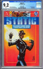 Static #1 CGC 9.2 WP 1993 3828778015 1st Static-Virgil Hawkins! Collector's Ed.