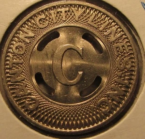 1950 Canton, OH City Lines Inc. Transit Bus Token - Ohio - Picture 1 of 2