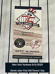 Derek Jeter 1st Old Timers Day OTD NY Yankees 2023 SGA Collectible Ticket Stub - Picture 1 of 2
