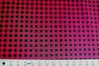 Bty*Holiday Red/Black Buffalo 1/3" Check Plaid Cotton Fabric Material 44X36"