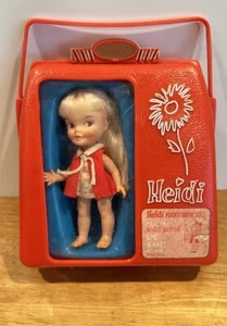 Vintage 1964 Remco Heidi Pocketbook Doll Magic Button with Case Mod - Picture 1 of 10