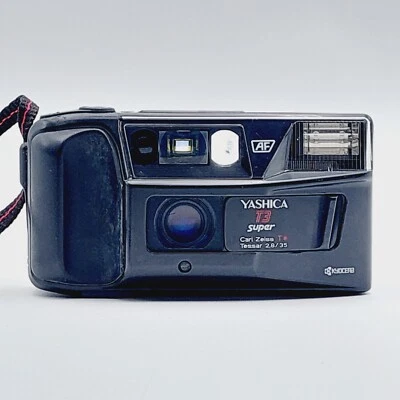 Yashica T3 35mm m/Carl Zeiss Tessar 35mm 2.8 Kamera Funktionstüchtig  - Bild 1 von 4
