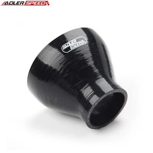 US 4" To 2'' ID Black Silicone Straight Reducer Hose Coupler Pipe 76.2mm 4ply - Picture 1 of 6