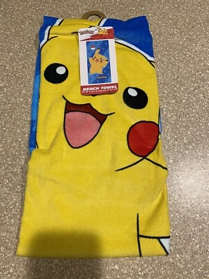 Pokemon-Pikachu Niños Toalla de Playa y Baño-(27 x 54 pulgadas) -Mezcla de Algodón-*NUEVA con ETIQUETAS* Foto 1 de 3