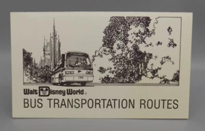 Vintage 1983 Walt Disney World Bus Transportation Routes Card Color Coded WDW - Picture 1 of 8