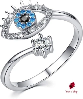 Anello da Donna con  dettagli in strass a forma di occhio regolabile - Immagine 1 di 3
