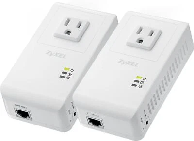 ZyXel PLA4215KIT Powerline AV 500 Mbps Wall-Plug Adapter w/AC Pass through - Image 1 of 2