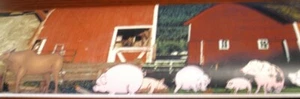 Wallpaper Border Old McDonald's Farm Red Barn Animals Pigs Chicken Cows 28812 - Picture 1 of 4