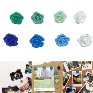 Push Pins for Cork Board Floral Thumb Tacks for Wall Bulletin Board Travel Map - Picture 1 of 10