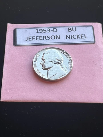 1953-D Jefferson Nickel BU Cover