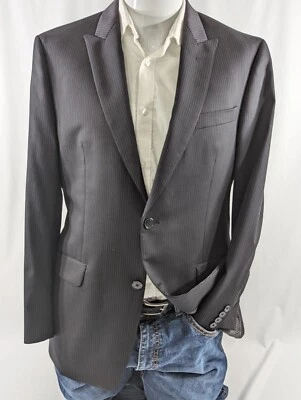 Blazer Abrigo Deportivo Calvin Klein Para Hombres Chaqueta de Dos Botones Lana Talla 38R Pin Rayas  Foto 1 de 4