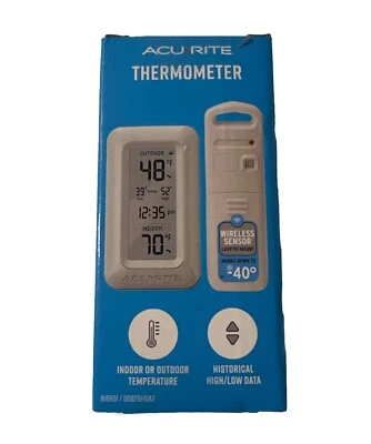 AcuRite Wireless Portable Digital Thermometer, White - 00826 - Image 1 of 3