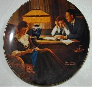 Norman Rockwell's - Sammelteller "Father's Help" in OVP & Papieren - Bild 1 von 1