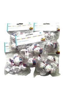 Birthday Cupcake Rings Bakery Crafts Party sprinkles 5 Packages Of 12 Rings Lot - Picture 1 of 8