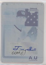 2010 Bowman Draft USA Team Printing Plate Cyan 1/1 Lucas Sims #USAA-19 Auto 08dx