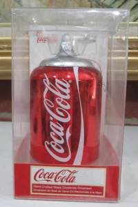 Vintage 2010 Coca Cola Dose Kurt Adler Weihnachtsschmuck Handarbeit Glas - Bild 1 von 12