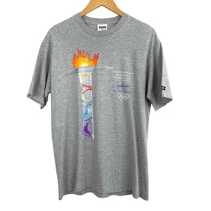 SYDNEY OLYMPICS Size M Bonds Made in Australia Grey Marle Volunteers T Shirt - Picture 1 of 8