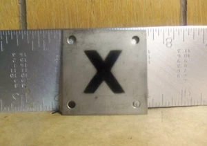 Stainless Steel "X" Sign (NOS) - Picture 1 of 5