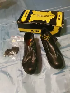 Fahrradschuhe Rennrad Vintage J.R. Rudy Speed Wheel echtes Leder Größe 39 - Picture 1 of 5