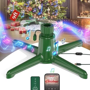 Musical Rotating Christmas Tree Stand, UL Certified Up to 9ft 120 lb Artifici... - Picture 1 of 8