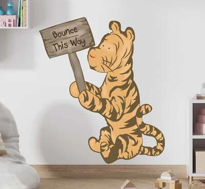 Tigger Classic Retro Winnie The Pooh Wall Decal Sticker Kids Art Mural WTP21 - Image 1 of 4