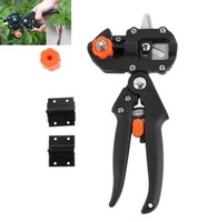 Professional Nursery Grafting Cutting Tool Pruner Knife w/ 2 Extra Blades Black