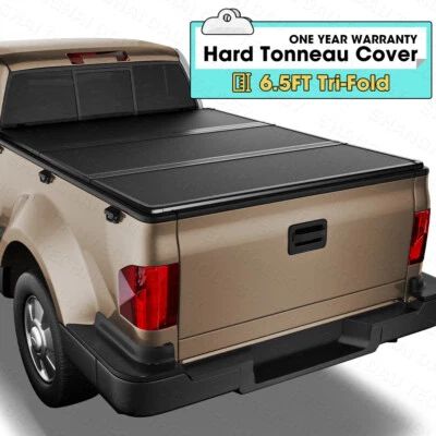 Cubierta rígida de 3 pliegues de 6,5 ft para camioneta Ford F150 F-150 2004-2014 plataforma superior Foto 1 de 4