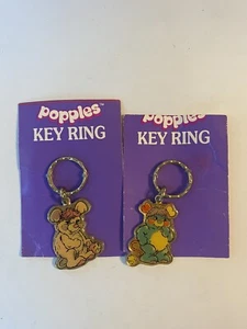 Lote De 2 Llavero Vintage Popples Metal American Greetings Corp Años 80 - Imagen 1 de 9