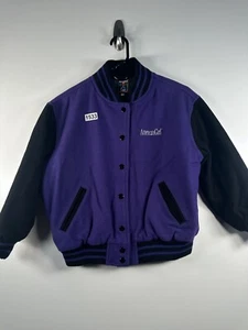 Vtg 90s American Girl Gear Kids Girls Varsity Jacket Size Medium 21x21.5 - Picture 1 of 9