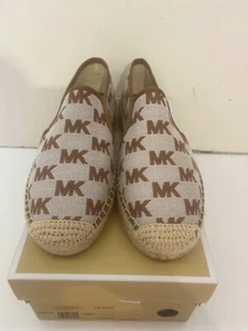 Michael Kors Hastings Espadrille Logo luggage color Size 6.5 New In Box - Picture 1 of 5