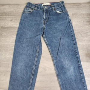 Jeans Levis 550 Blu 12 Relax Conico Vintage Spessore Tessuto Tinta Unita Casual Comodo - Foto 1 di 10