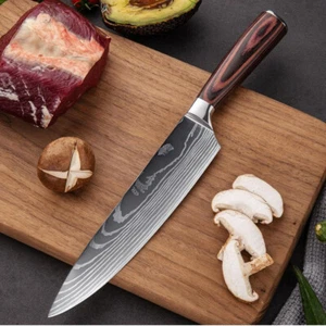 1PZ Coltello Chef Giapponese Acciaio Inox Cucina Macellaio Tritacarne Cleaver - Foto 1 di 34