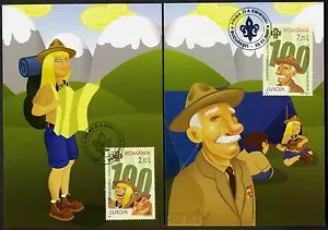 2007 Boy Scouts,Pfadfinder,Music,Guitar,Robert Powell,Romania,6190,FDC Maxi card - Picture 1 of 1