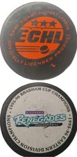 1995-96 RICHMOND RENEGADES OFFICIAL BRABHAM CUP CHAMPIONS PUCK LINDSAY MFG 🇨🇦