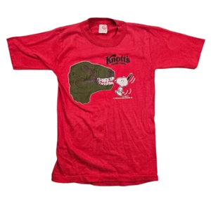 Vintage Knotts Berry Farm Kingdom Of The Dinosaurs Snoopy Shirt Youth Medium 50s - Picture 1 of 11