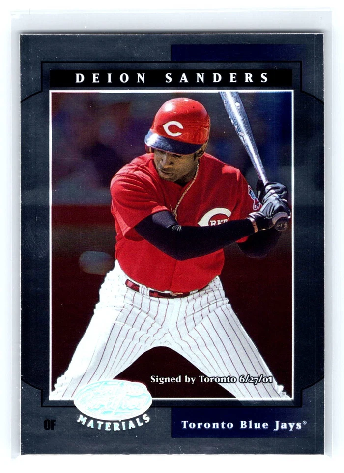 2001 Leaf Certified Materials #88 Deion Sanders Toronto Blue Jays - Image 1 of 2