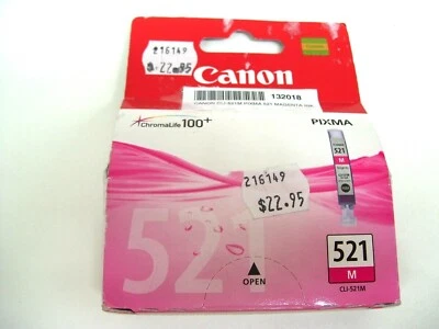 CANON CLI-521M GENUINE CL-521 MAGENTA INK CARTRIDGE IP3600 MP630 MP980 IP4600 - Image 1 of 4