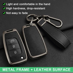 Metal Key Chain Fob Case Cover For Tucson Accent Elantra i30 2017-2025 Accessory - Picture 1 of 8