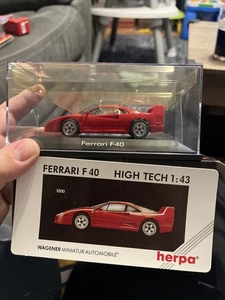 Herpa Resin Maßstab 1:43 Ferrari F40 rot Made in Germany seltenes Sammlerstück - Bild 1 von 10