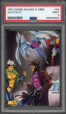 1991 Comic Images X-Men Marvel GAMBIT ROGUE PSA 9 Watch It #86 - Image 1 of 2
