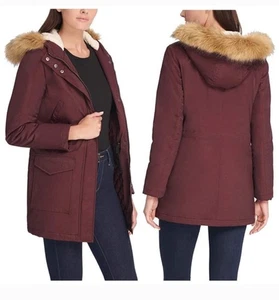 Giacca parka Levi's donna performance sherpa foderato taglia L media lunghezza prugna - Foto 1 di 10