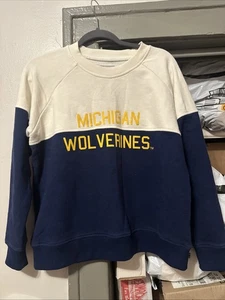 Felpa Michigan Wolverines Hillflint uomo PICCOLA* maglione calcio college - Foto 1 di 4